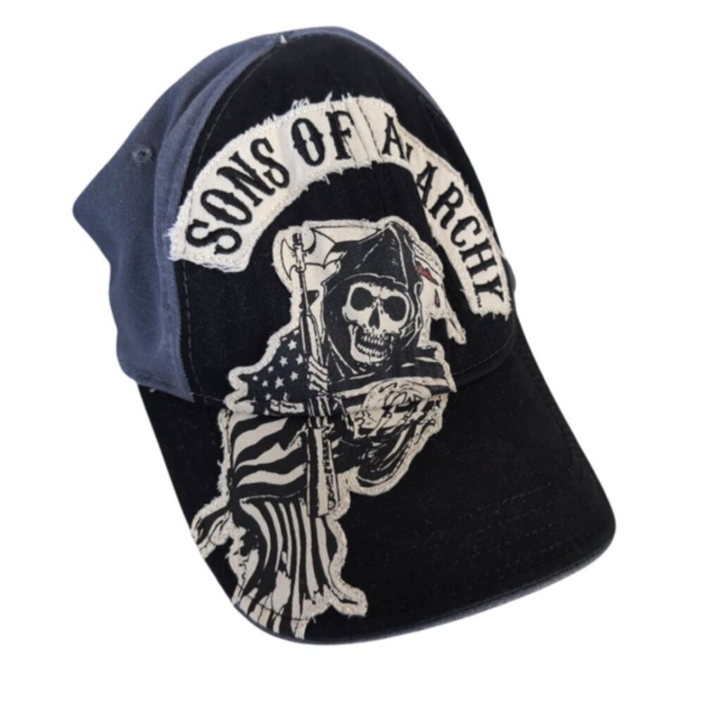 Sons Of Anarchy Embroidered Reaper Merch Baseball Vintage Style Biker Hat Cap